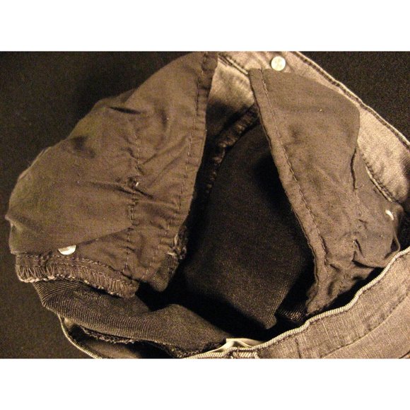 MUDD Juniors JEANS SHORTS Sz 0 FLX STRETCH W 21 Cut Off Daisy Dukes Gray Denim - Picture 7 of 10